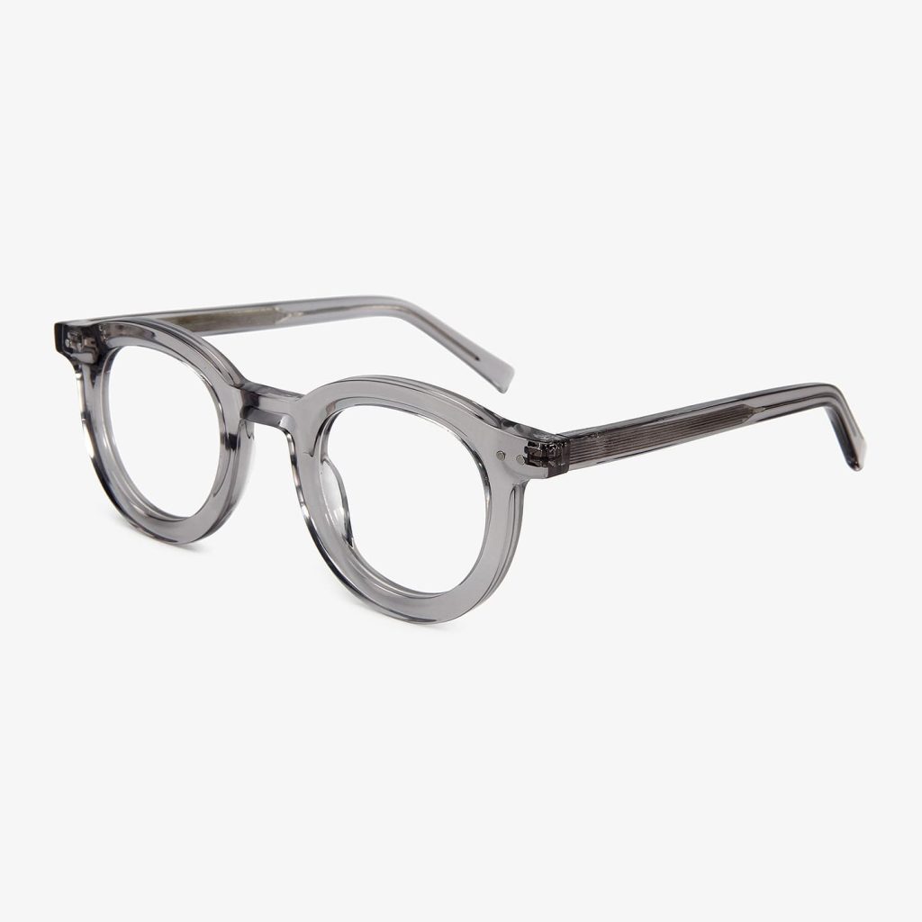 Clear grey acetate glasses